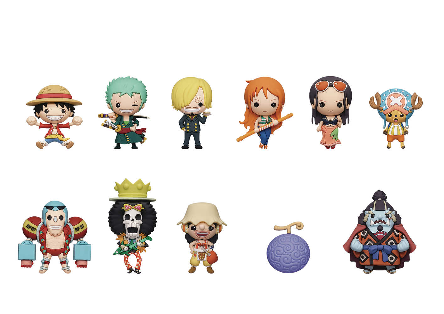 One Piece Series3 3D Foam Bag Clip 24pc Blind Mystery Box Display