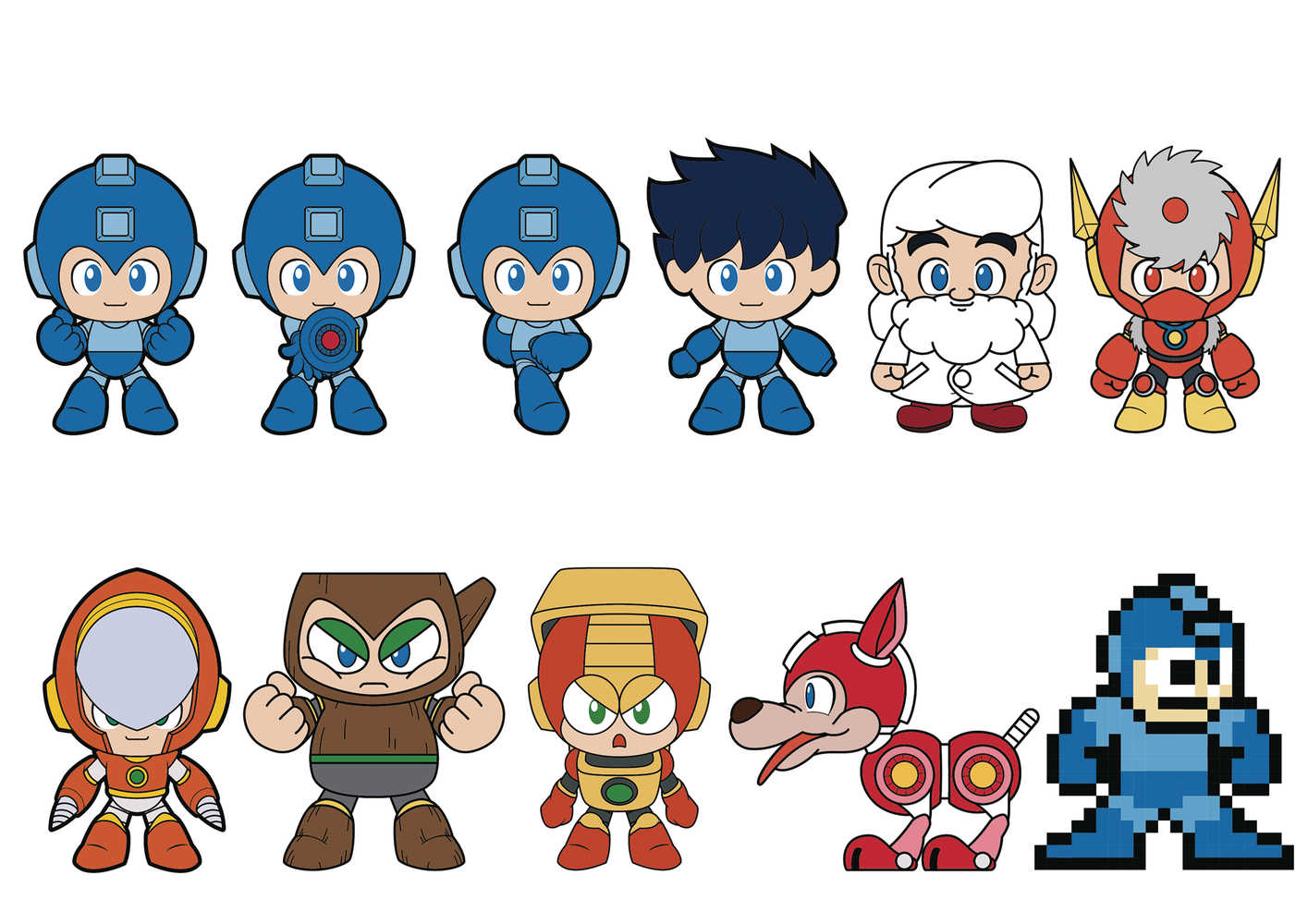 Mega Man Series2 24pc 3D Foam Bag Clip Blind Mystery Box Display