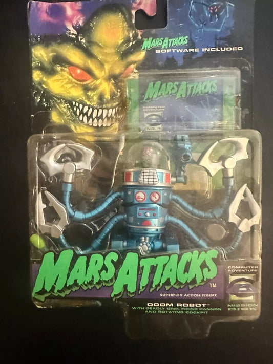 1996 Trendmasters Mars Attacks Doom Robot NIB Software #1
