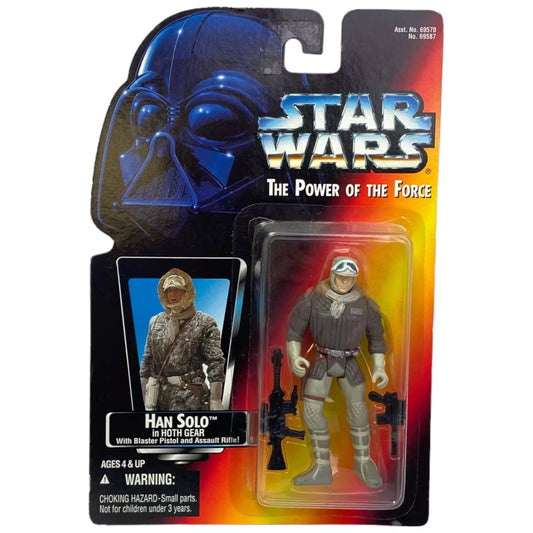 1995 Kenner Star Wars The Power Of The Force HAN SOLO IN HOTH GEAR Action Figure