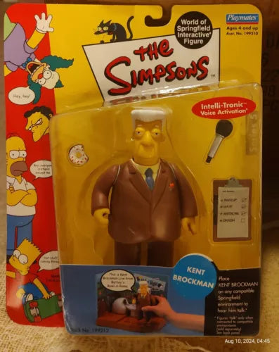 2001 Playmates Toys The Simpsons "Kent Brockman" WOS Interactive Figure