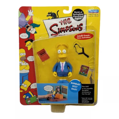 2000 Playmates Toys The Simpsons Sunday Best Bart Action Figure