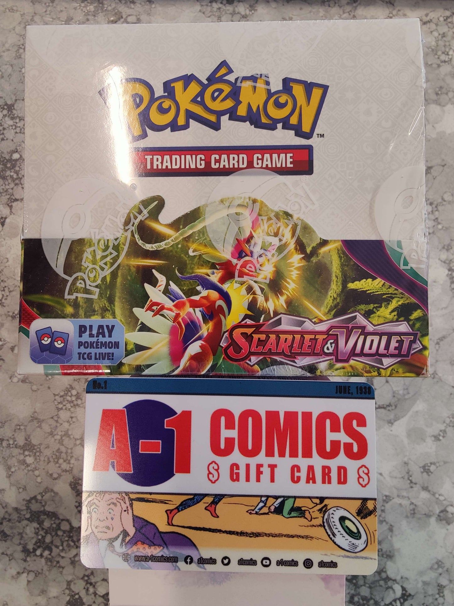 PO: Scarlet & Violet Base - Booster Box & $25 GC