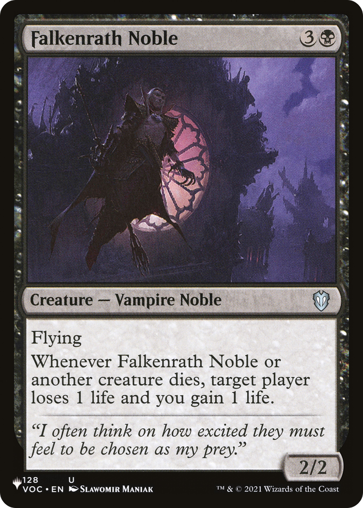 Falkenrath Noble [The List Reprints] | A1Comics