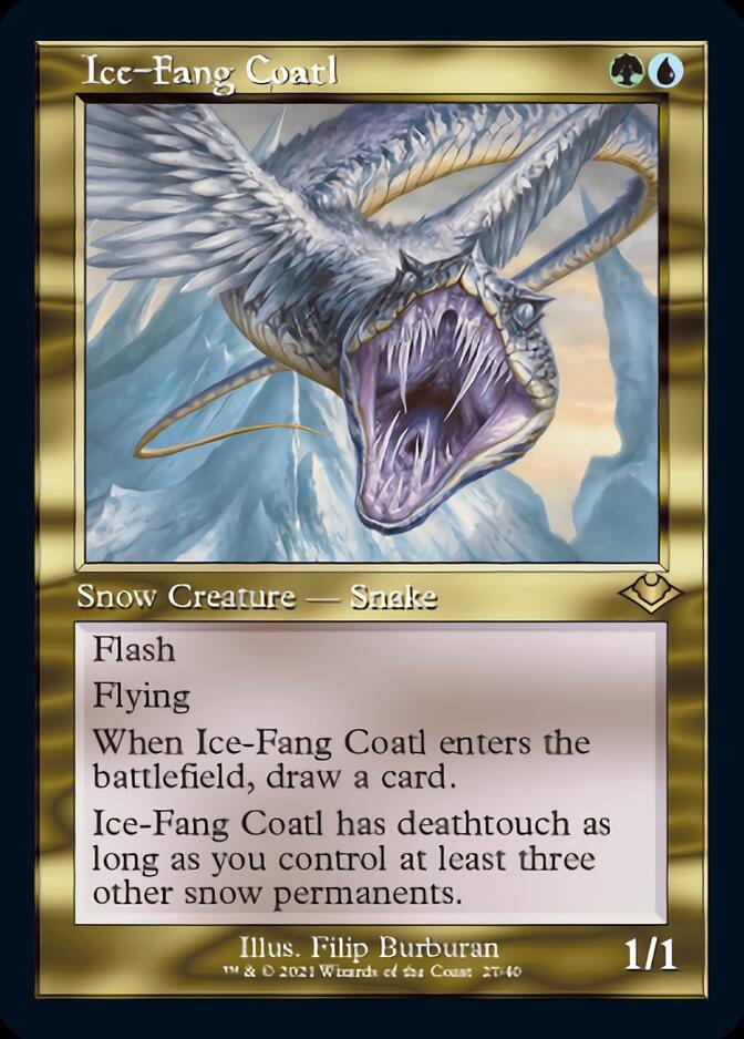 Ice-Fang Coatl (Retro Foil Etched) [Modern Horizons] | A1Comics