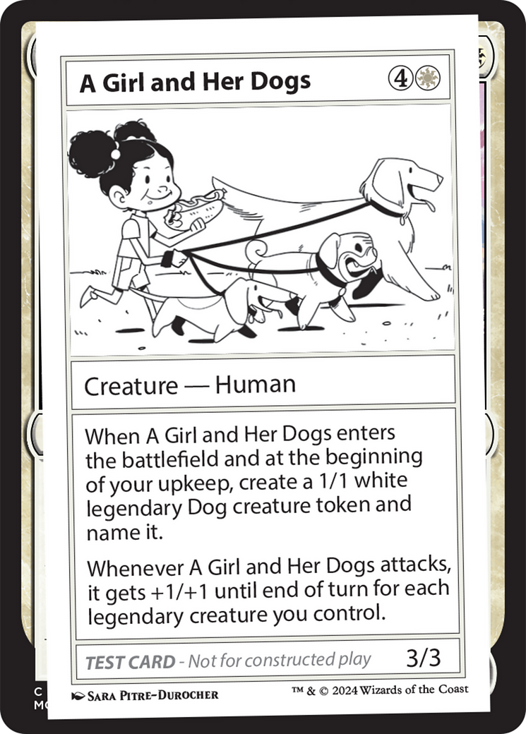 A Girl and Her Dogs [Mystery Booster 2 Playtest Cards] | A1Comics