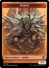 Tarmogoyf (Ripple Foil) // Goblin Double-Sided Token [Modern Horizons 3 Commander Tokens] | A1Comics