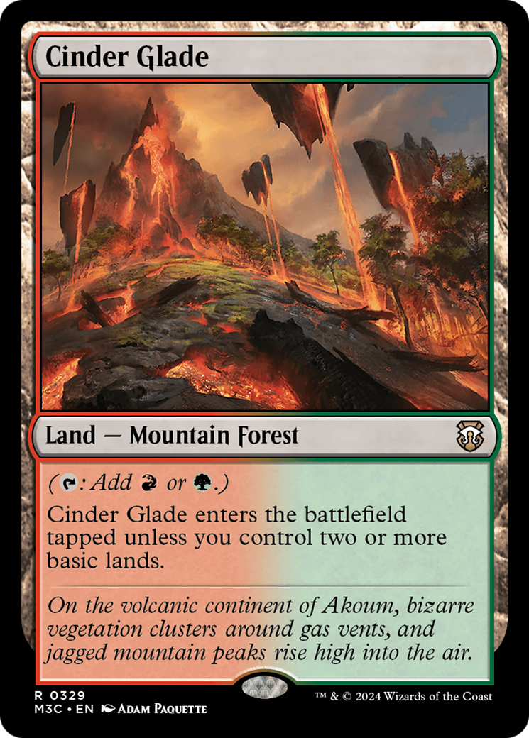 Cinder Glade (Ripple Foil) [Modern Horizons 3 Commander] | A1Comics