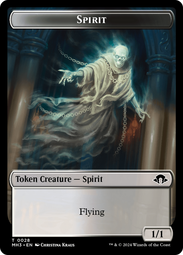 Eldrazi Spawn // Spirit (0028) Double-Sided Token [Modern Horizons 3 Tokens] | A1Comics