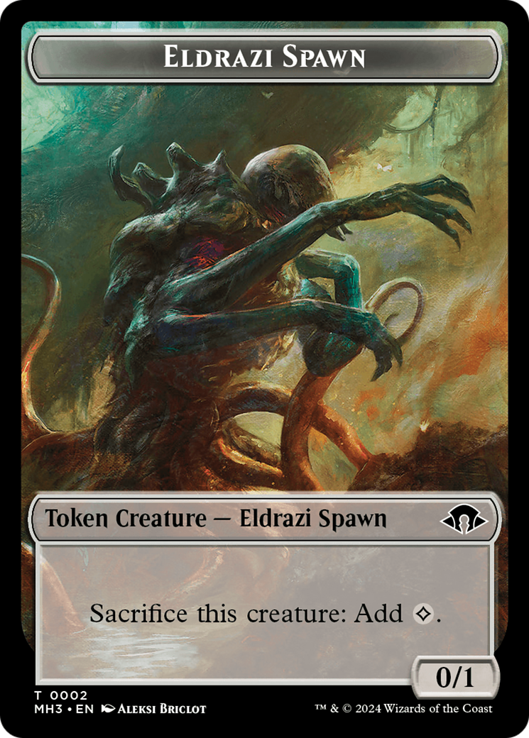 Eldrazi Spawn // Whale Double-Sided Token [Modern Horizons 3 Tokens] | A1Comics