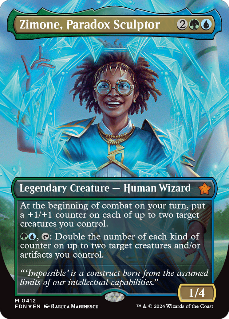 Zimone, Paradox Sculptor (Borderless) (Mana Foil) [Foundations] | A1Comics