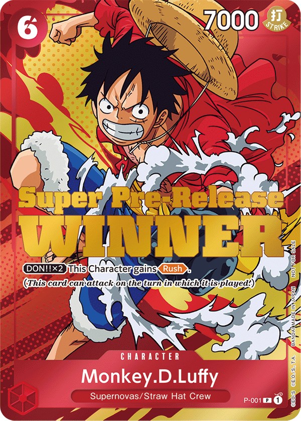 Monkey.D.Luffy (Super Pre-Release) [Winner] [One Piece Promotion Cards] | A1Comics