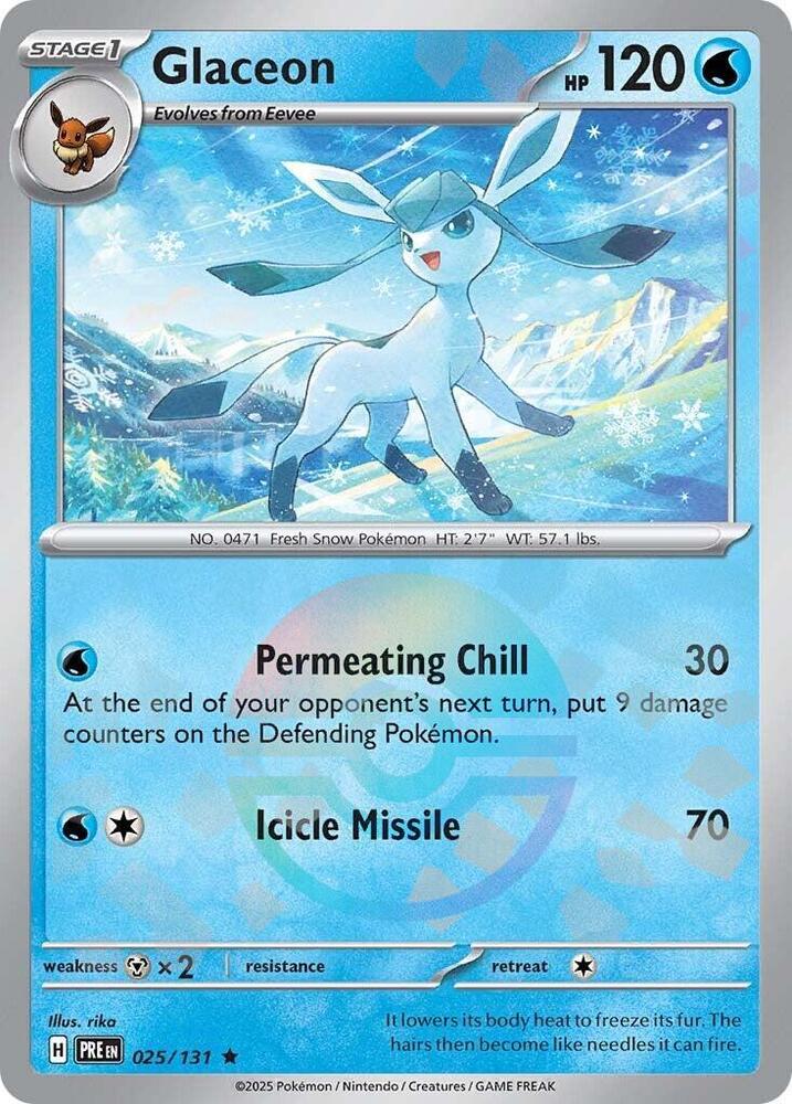 Glaceon (025/131) (Poke Ball Pattern) [Scarlet & Violet: Prismatic Evolutions] | A1Comics