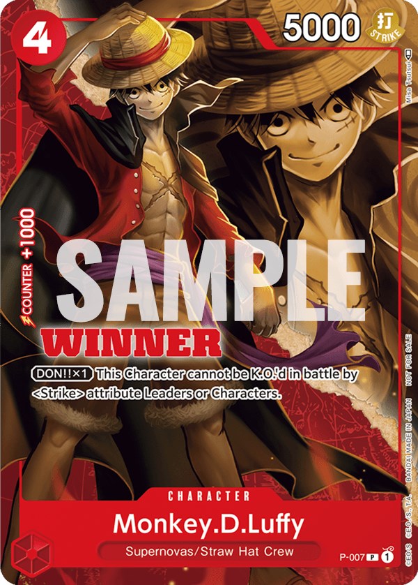 Monkey.D.Luffy (P-007) (Winner Pack Vol. 1) [One Piece Promotion Cards] | A1Comics