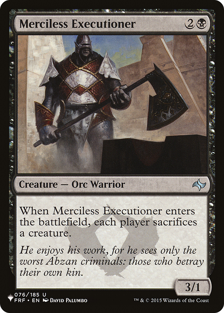 Merciless Executioner [The List Reprints] | A1Comics