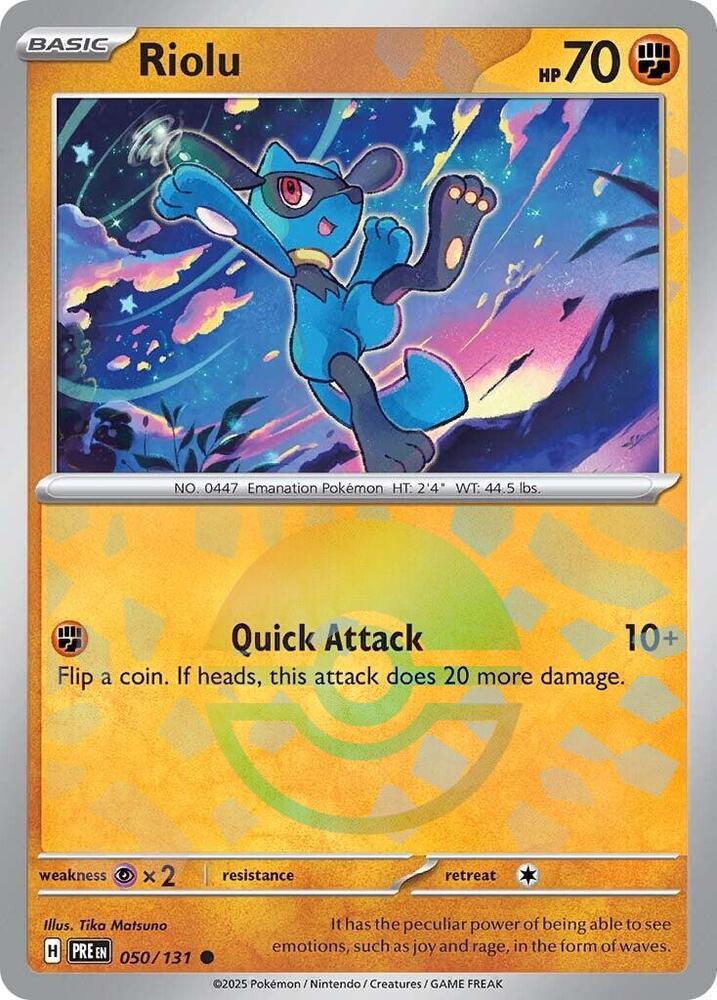 Riolu (050/131) (Poke Ball Pattern) [Scarlet & Violet: Prismatic Evolutions] | A1Comics