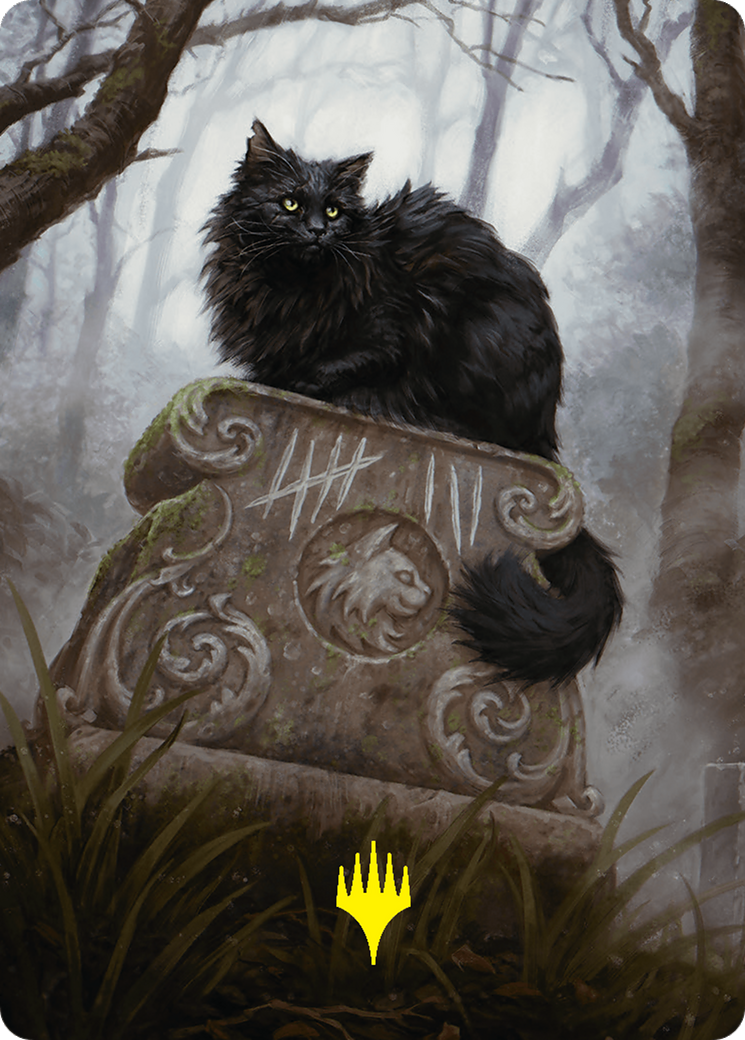 Nine-Lives Familiar 2 Art Card (36/54) (Gold-Stamped Planeswalker Symbol) [Foundations Art Series] | A1Comics