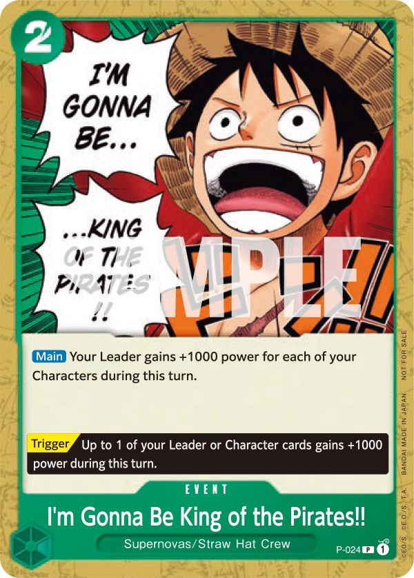 I'm Gonna Be King of the Pirates!! [One Piece Promotion Cards] | A1Comics