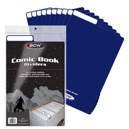 BCW Blue Comic Book Dividers 25 Pack