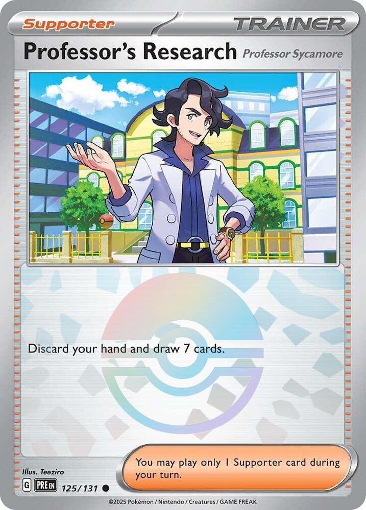 Professor's Research (125/131) [Professor Sycamore] (Poke Ball Pattern) [Scarlet & Violet: Prismatic Evolutions] | A1Comics