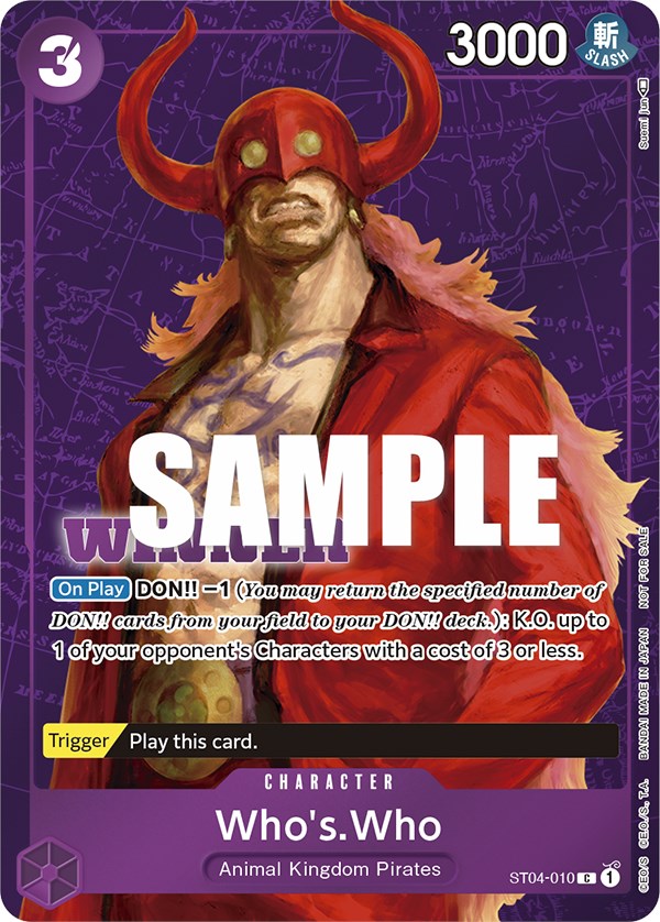 Who's.Who (Tournament Pack Vol. 3) [Winner] [One Piece Promotion Cards] | A1Comics