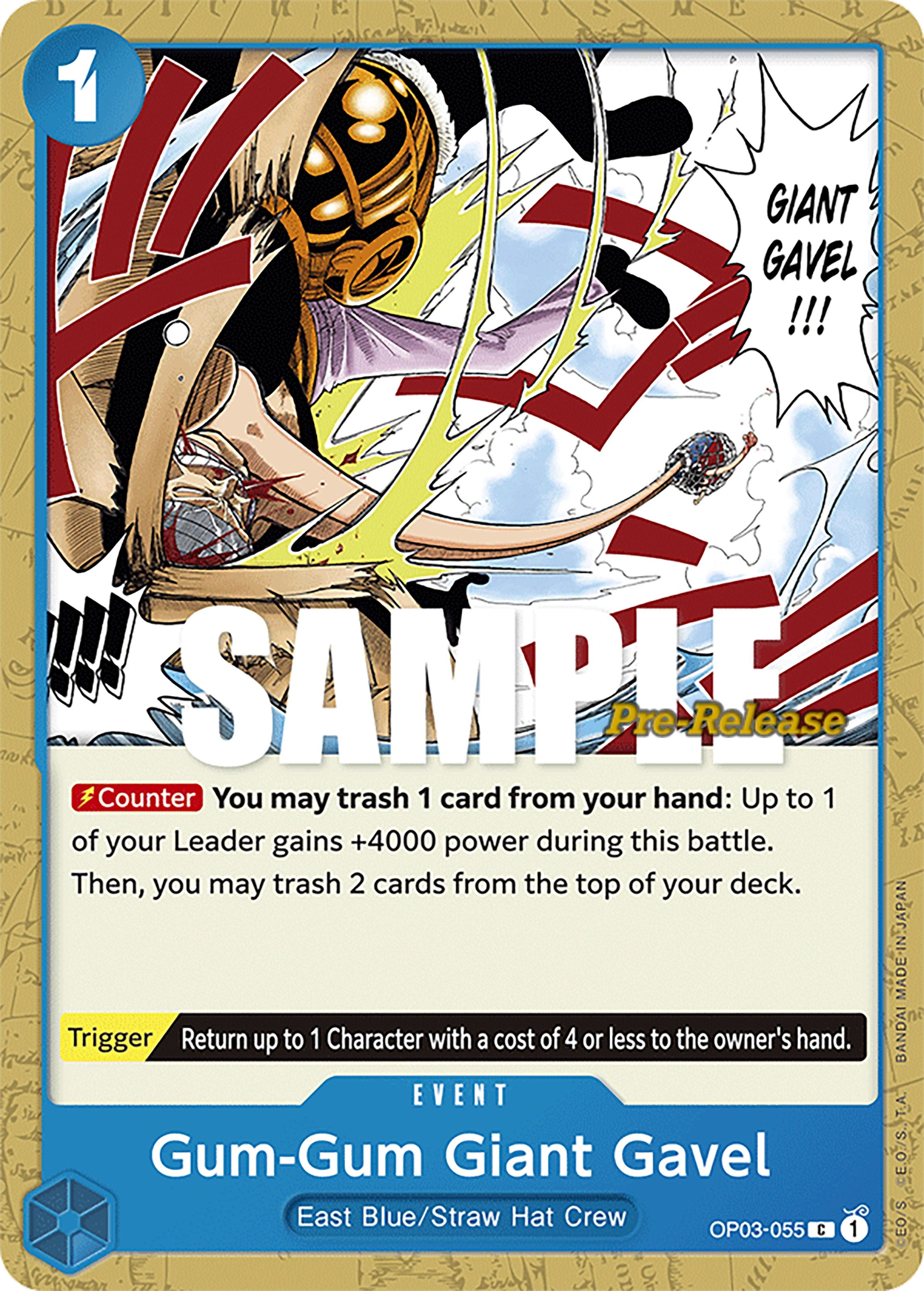 Gum-Gum Giant Gavel [Pillars of Strength Pre-Release Cards] | A1Comics