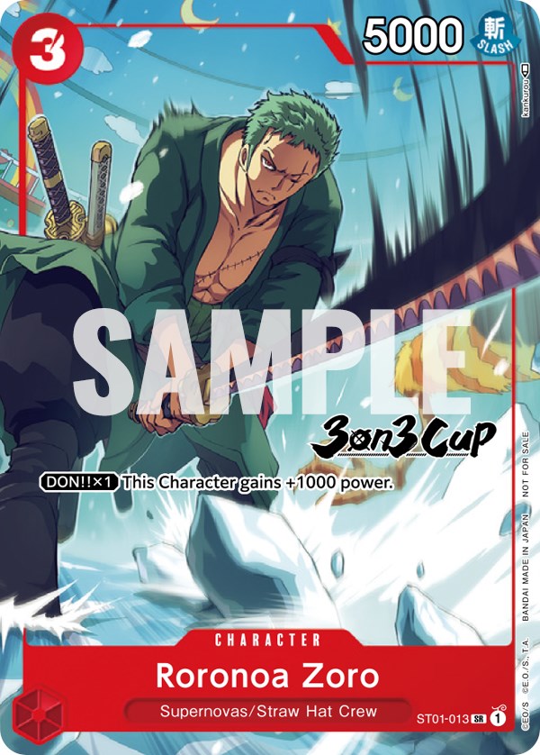 Roronoa Zoro (3-on-3 Cup) [Participant] [One Piece Promotion Cards] | A1Comics