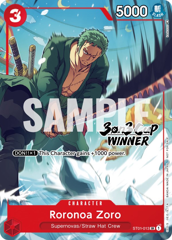 Roronoa Zoro (3-on-3 Cup) [Winner] [One Piece Promotion Cards] | A1Comics