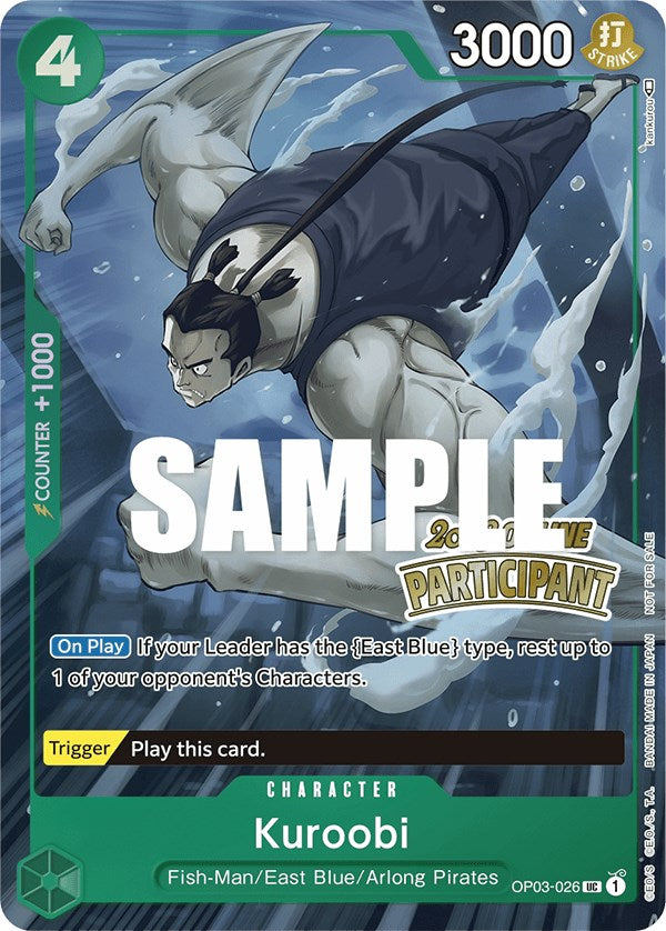 Kuroobi (Online Regional 2023) [Participant] [One Piece Promotion Cards] | A1Comics