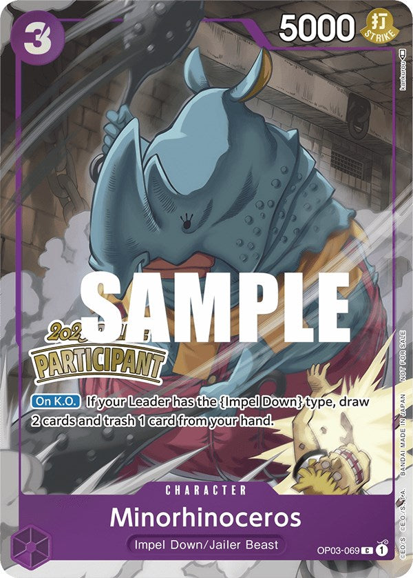 Minorhinoceros (Online Regional 2023) [Participant] [One Piece Promotion Cards] | A1Comics