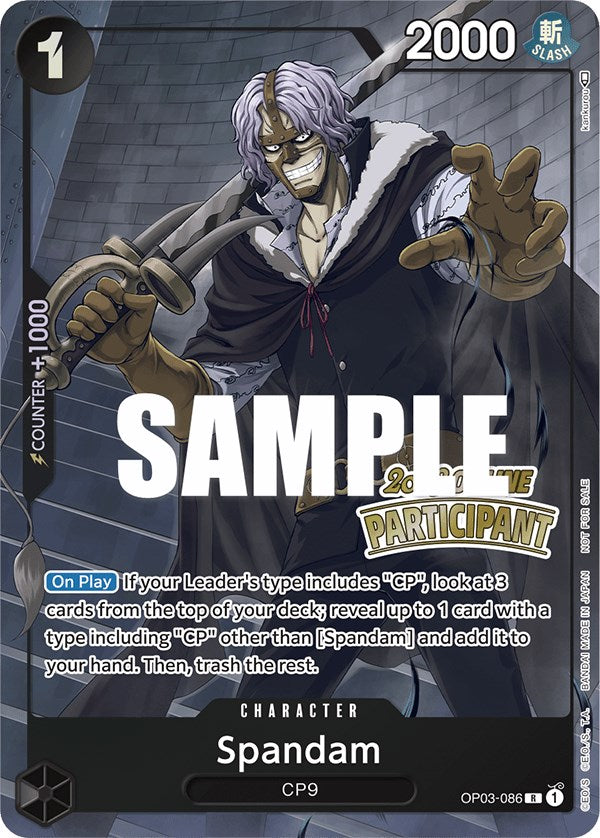 Spandam (Online Regional 2023) [Participant] [One Piece Promotion Cards] | A1Comics