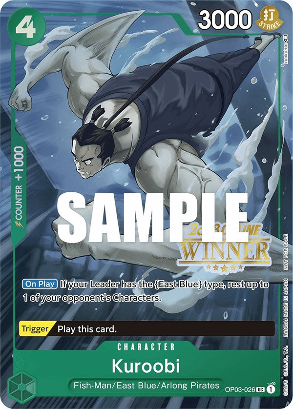 Kuroobi (Online Regional 2023) [Winner] [One Piece Promotion Cards] | A1Comics