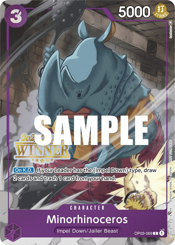 Minorhinoceros (Online Regional 2023) [Winner] [One Piece Promotion Cards] | A1Comics