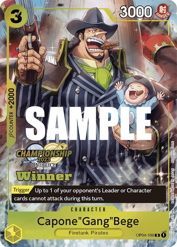 Capone"Gang"Bege (CS 2023 Top Players Pack) [Winner] [One Piece Promotion Cards] | A1Comics