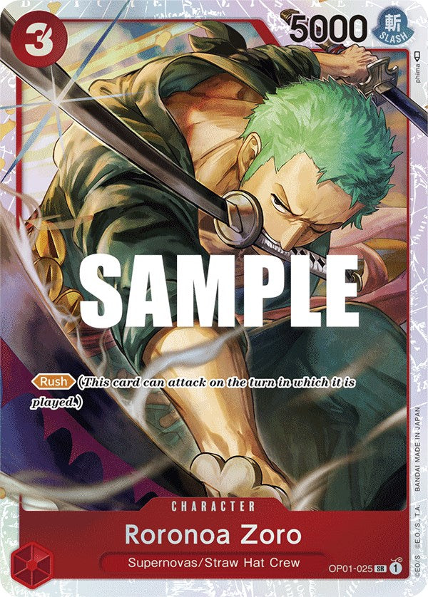 Roronoa Zoro (OP01-025) (Ultra Deck: The Three Captains) [One Piece Promotion Cards] | A1Comics