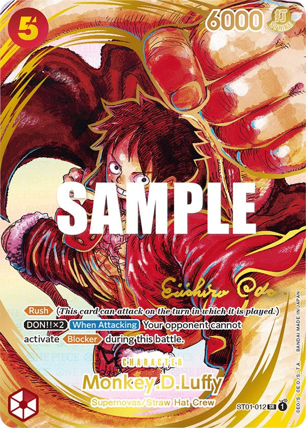 Monkey.D.Luffy (Alternate Art) (Gold-Stamped Signature) [Starter Deck: Straw Hat Crew] | A1Comics