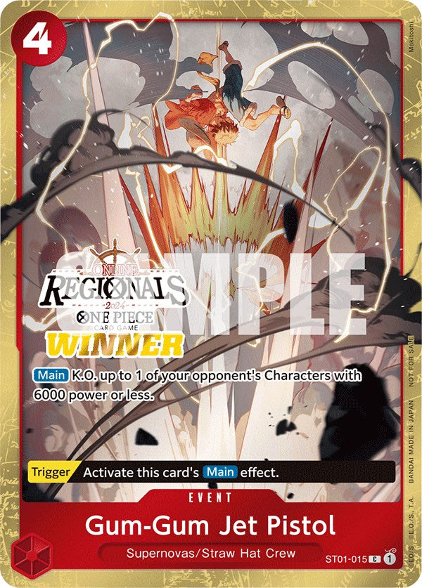 Gum-Gum Jet Pistol (Online Regional 2024) [Winner] [One Piece Promotion Cards] | A1Comics