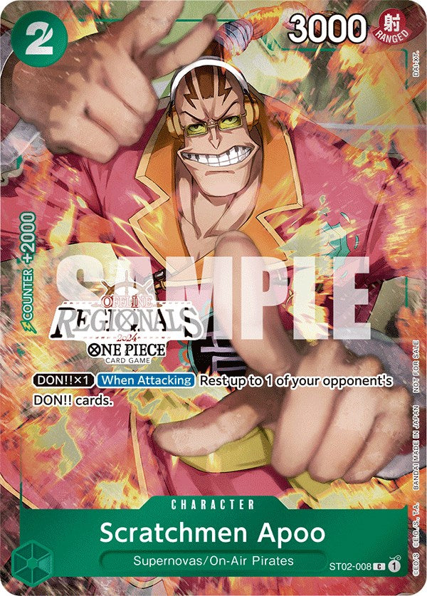 Scratchmen Apoo (Offline Regional 2024) [Participant] [One Piece Promotion Cards] | A1Comics