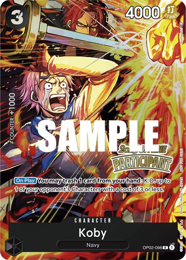 Koby (Offline Regional 2023) [Participant] [One Piece Promotion Cards] | A1Comics