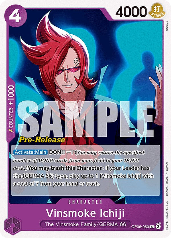 Vinsmoke Ichiji [Wings of the Captain Pre-Release Cards] | A1Comics