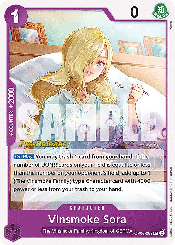 Vinsmoke Sora [Wings of the Captain Pre-Release Cards] | A1Comics