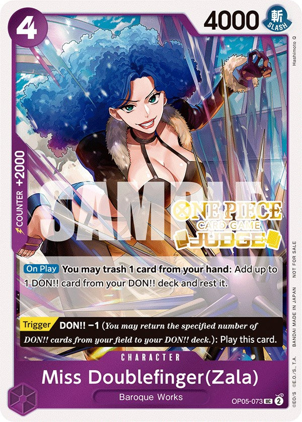 Miss Doublefinger(Zala) (Judge Pack Vol. 3) [One Piece Promotion Cards] | A1Comics