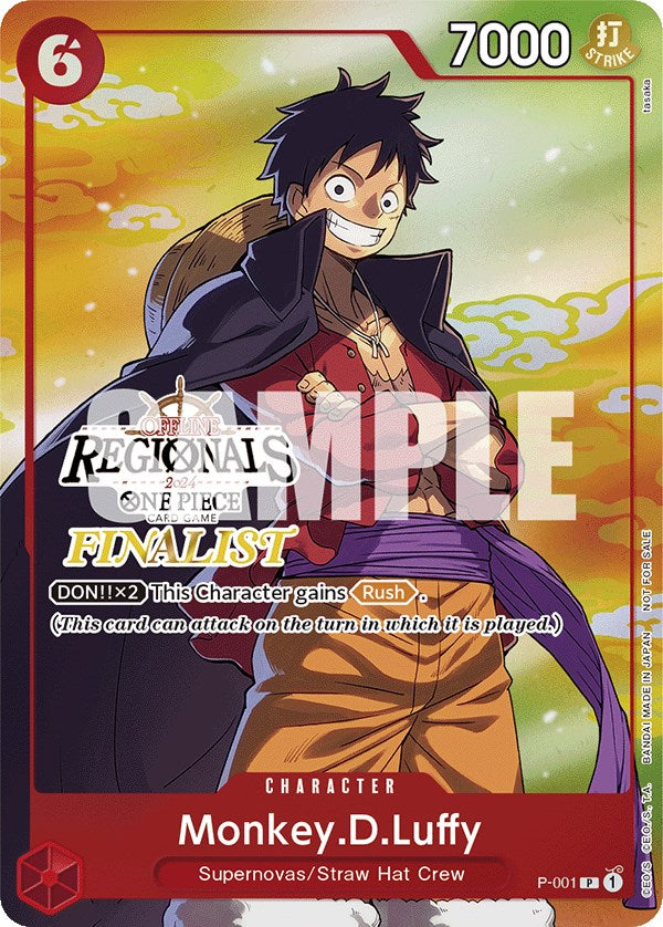 Monkey.D.Luffy (Offline Regional 2024 Vol. 2) [Finalist] [One Piece Promotion Cards] | A1Comics