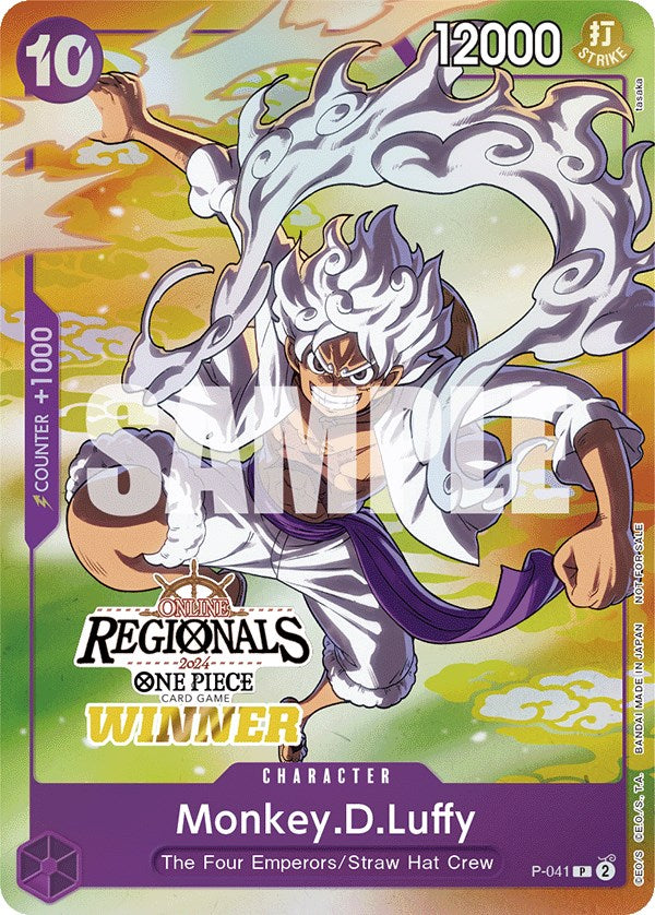 Monkey.D.Luffy (Online Regional 2024 Vol. 2) [Winner] [One Piece Promotion Cards] | A1Comics