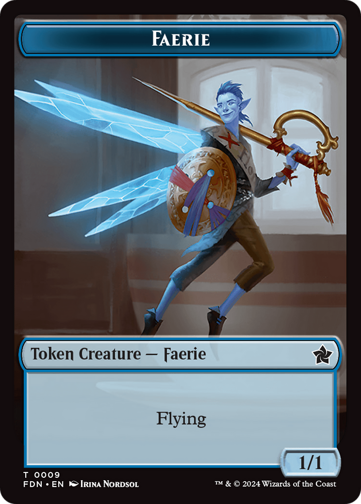 Soldier // Faerie Double-Sided Token [Foundations Tokens] | A1Comics