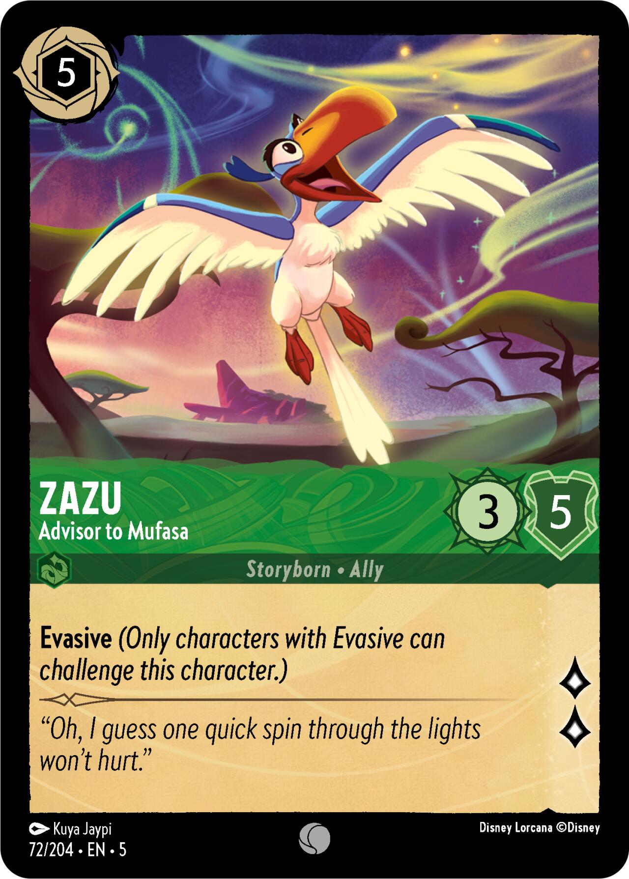 Zazu - Advisor to Mufasa (72/204) [Shimmering Skies] | A1Comics