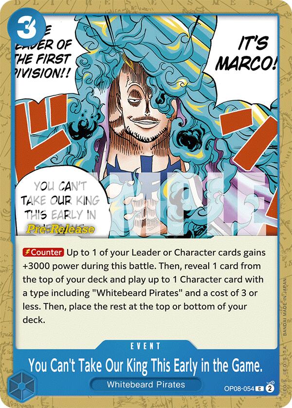 You Can't Take Our King This Early in the Game. [Two Legends Pre-Release Cards] | A1Comics