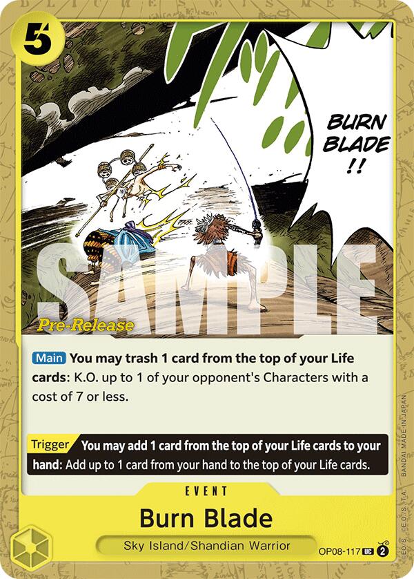 Burn Blade [Two Legends Pre-Release Cards] | A1Comics