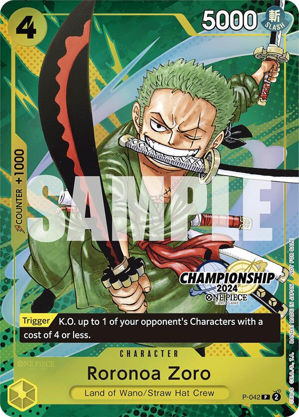 Roronoa Zoro (CS 2024 Event Pack Finalist) [One Piece Promotion Cards] | A1Comics