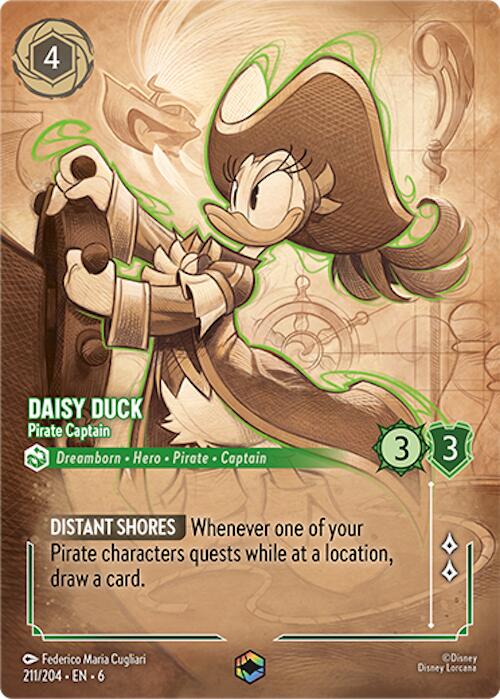 Daisy Duck - Pirate Captain (Enchanted) (211/204) [Azurite Sea] | A1Comics